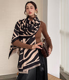 シマウマ柄  50%カシミア  スカーフ 秋冬新作 韓国ファッション 厚手  高級感 LT9-CM-1