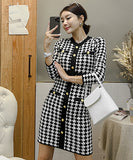 2色  気質   ニットワンピース   ドレス  秋新作 セクシー  着痩せ 高級感   LT2-ZED880817E49