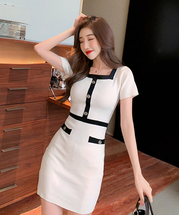 ニット 着痩せ 3色 セール 人気新作 ミニドレス キャバドレス XY2-MLS5526