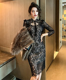 高品質 レース エレガント セレブ風 結婚式 淑女 同伴 可愛い セクシー XH2-JY9559