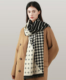 【5色】スカーフ かわいい コーデ万能 保暖性 キャバクラ 千鳥格子 XH9-DQST-QN01