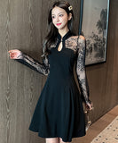 レース   膝丈ドレス  セクシードレス  高級感  披露宴  レディース  LT2-ZED889902NRJ160