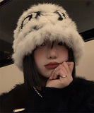 【3色】可愛い 保暖性 帽子 ふわふわ ユニーク 同伴 デート コーデ万能 女子力 XH9-TLNY002