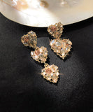 イアリング ゴージャス ピカピカ アシンメトリー バロック様式 XH3-BY-HE2441