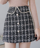 【2色】キャバドレス コーデ万能 ツイード 可愛い  女子力  秋新作 脚長効果 セレブ風 XH2-ZX-A043-A