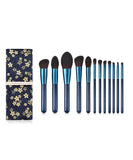 12本 メイクブラシセット 収納ポーチ付き 高見え 桜 かわいい メイクブラシ ファンデーション ブラシ MY9034