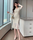 レース Ⅴネック 高級感 小顔効果 フリル 宴会 エレガント XH2-JY5239