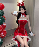 3点 不規則 コスプレ サンタ服  キャバドレス  セクシー  かわいい ふわふわ LT2-MLS7607