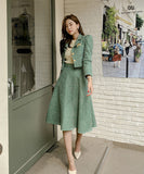 セットアップ コート＋スカート 2点 ショット丈 上下  着やせ おしゃれ 学生 秋冬XY2-ZRD880320E49