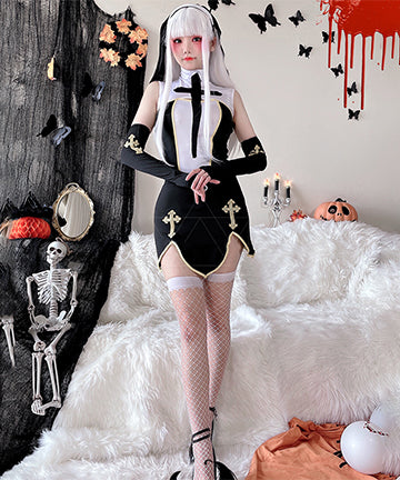 4点セット】ハロウィン コスプレ ホラー 個性派 シスター セクシー