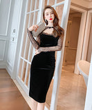 セクシー 宴会 二次会 キャバドレス レース セレブ風 エレガント XH2-JY9387