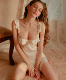 4色 セクシー パジャマ かわいい レース バックレス ルームウェア MY8-GR1262