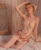 【3色】 ルームウェア 高級感 セクシー レース パジャマ XH8-GR2824