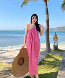 サンドレス 海辺 ホルターネック 大人可愛い ビーチ 夏新作 XH2-AQR1061#