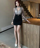 【2色】ミニドレス キャバドレス レース かわいい 新作 谷間魅せ セクシー my2-ym8709