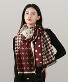 【5色】スカーフ かわいい コーデ万能 保暖性 キャバクラ 千鳥格子 XH9-DQST-QN01