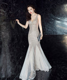 【6色】キラキラ パーティー 宴会Ⅴネック 谷間魅せ 華奢感 演奏会 誕生日 マーメイドドレス XH2-YFTK-YFCK028