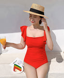 6色 水着 ビキニ モノキニタンキニ 背露出 フリル セクシー 新作 XH7-FH89117