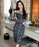 レオパード  ロングドレス  ダイヤモンド  セクシー  脚長効果  着瘦せ  高級感 LT2-JY9467