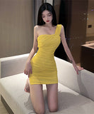 【3色】キャバドレス セクシー 指名 ワンショルダー 肌見せ XH2-MLS7184