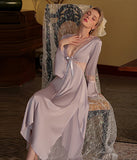 ロング  パジャマ  セクシー  ルームウェア  新作  高品質  肌触り  LT8-GR-J2629