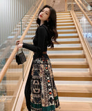 ニット ロングドレス 女性 Aライン ロングドレス 二次会 同伴 XY2-ZRD888053GT549