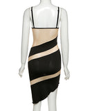 キャバドレス セクシー 透け感 エロかわいい 指名 谷間魅せ 肌見せ XH2-18YX0224