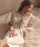 バラ  羽毛 パジャマコート  セクシー   ルームウェア  新作  高級感  LT8-GR19279