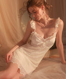 【2点セット】3色 レース パジャマ セクシー ルームウェア フリル 可愛い XH8-GR1574