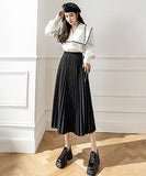 【2色】秋新作 プリーツスカート 可愛い キャバ嬢 同伴 Aライン 着瘦せ XH2-CYFZ001