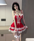 クリスマ 大人可愛い セクシー サンタ服 コスプレ レース リボン XH2-SBYX0674