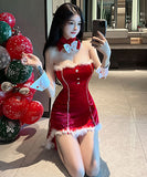 3点 不規則 コスプレ サンタ服  キャバドレス  セクシー  かわいい ふわふわ LT2-MLS7607