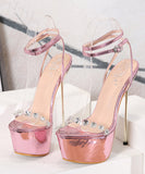 ピカピカ ピンク ゴージャス ハイヒール サンダル パンプス 新作 ダイヤモンド MY5-XL-MY-198-13