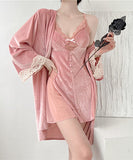 【2点セット】2色 新作 カワセクシー パジャマ ルームウェア レース リボン XH8-SQRM701