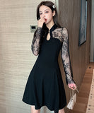 レース   膝丈ドレス  セクシードレス  高級感  披露宴  レディース  LT2-ZED889902NRJ160