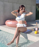 【即日発送】【2色】新作 水着 ワンショルダー 可愛い セクシー フリル XH7-CF-XF154