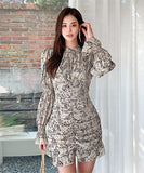 かわいい 花柄 淑やか エレガント 着瘦せ フリル 気質 プリーツ XH2-ZED885228A71