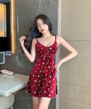 キャバドレス ミニドレス ピカピカ 花柄 ベルベット かわいい 高見え MY2-MLS6049