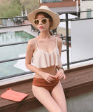 2点セット かわいい フリル 水着 ビキニ タンキニ モノキニ 新作 体型 カバー MY7-KSD2007