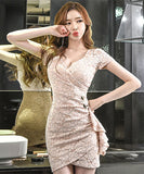 キャバドレス 非対称 谷間魅せ ナイトクラブ セクシー 姉 レース XH2-LQE6016B506