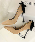 5色 無地 高見え ゴージャス 淑やか 結婚式 ハイヒール パンプス  MY5-DS17175-2