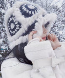 【3色】可愛い 保暖性 帽子 ふわふわ ユニーク 同伴 デート コーデ万能 女子力 XH9-TLNY002