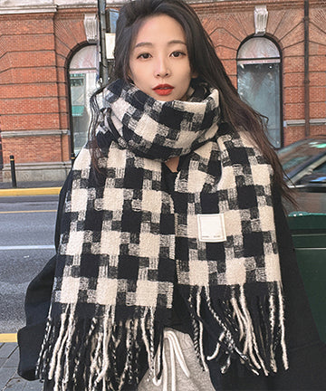 【3色】韓国スタイル おしゃれ スカーフ 保暖性 かわいい コーデ万能 XH9-TLNY001
