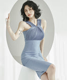 【blue&white】キャバドレス セクシー タイトドレス 個性的 お洒落 XH2-ZED880476E49