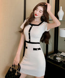 ニット 着痩せ 3色 セール 人気新作 ミニドレス キャバドレス XY2-MLS5526