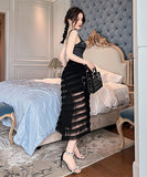 ナイトドレス チュール 可愛い 宴会 披露宴 華奢感 セクシー XH2-JY20128