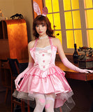 【3点セット】2色 ハロウィン 可愛い コスプレ バニーガール ミニドレス XH2-PS1670