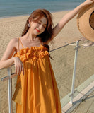 サンドレス 海辺 ホルターネック 大人可愛い ビーチ 夏新作 XH2-AQR6111#