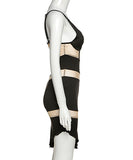 キャバドレス セクシー 透け感 エロかわいい 指名 谷間魅せ 肌見せ XH2-18YX0224