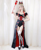 【3点セット】ハロウィン コスプレ セクシー 谷間魅せ queen パーティー 女王 XH2-XJ9121